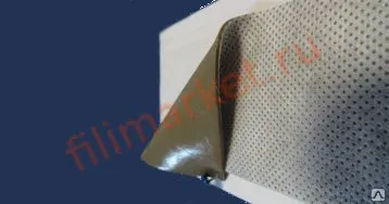 фото Герлен-Д (дублированный холстом, бежевый/серый), 80х1,5 мм