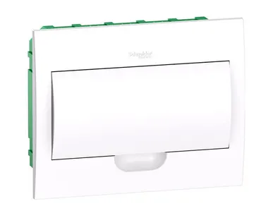 фото Schneider electric бокс 12 мод, встраиваемый, белая дверь IP40 63А