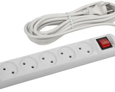 фото Удлинитель 5х5м без заземл. 10А IP20 U-5s-5m-2х1 ПВС 2х1 с выкл. Эра Б0044057