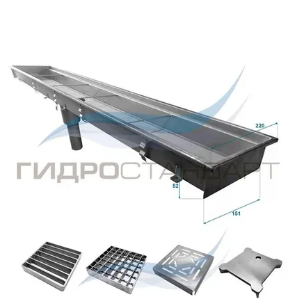 Фото №0 Лоток с решеткой S220 (ширина сечения 150мм)