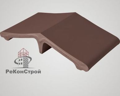 фото Козырек на забор "Коричневый"