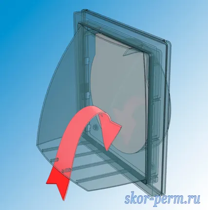 Фото №4 Выход стенной 150х150 с обратным клапаном и фланцем D100, ERA