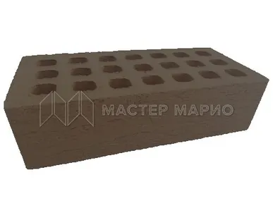 фото Кирпич лицевой керамический «Коричневый» «Рельеф» Евро пустотелый утолщенный