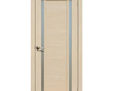 фото Дверь межкомнатная 203 (La Stella) стекло матовое, экошпон, Ясень Латте 2000х600мм