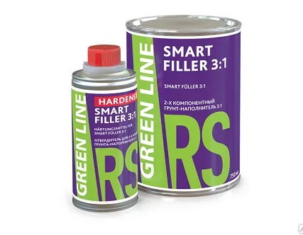 Фото №0 Грунт автомобильный Green Line RS SMART FILLER 3:1 серый 3000 мл