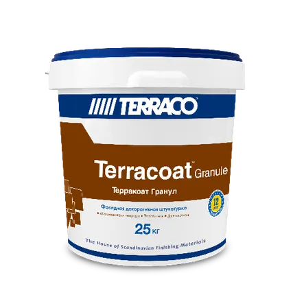 Фото №0 Штукатурка фасадная Terraco Terracoat Granule Silicone 1 мм Exterior 25 кг