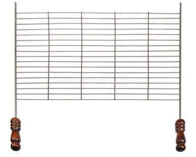 фото Решетка на мангал нерж. с дер. ручкой 50х40 см (GM)