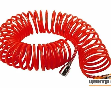 фото Шланг пневматический 10 метров QUATTRO ELEMENTI, спиральный, разъем EURO