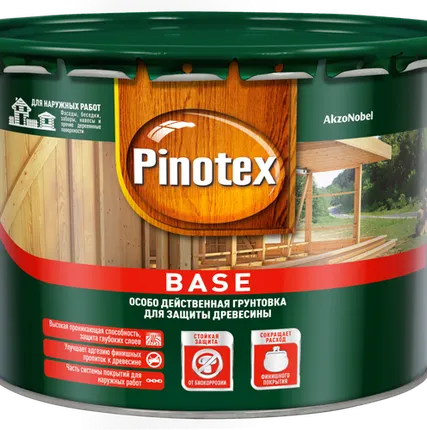 Фото №0 Pinotex Base / Пинотекс Бейс Грунтовка для защиты древесины