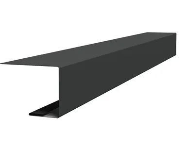 фото Планка завершающая фальц 0,5 Satin с пленкой RAL 7016 антрацитово-серый