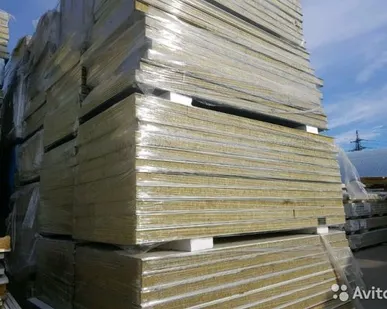 фото Сэндвич-панель минвата 80 мм 4,94 м