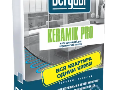 фото Клей плиточный Керамик Про Усиленный (Бергауф), 25кг