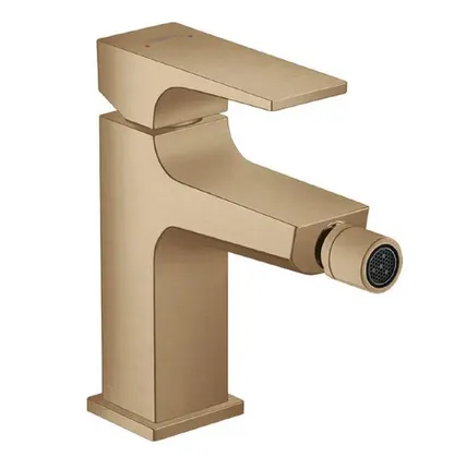 Фото №0 Смеситель для биде со сливным клапан Push-Open Hansgrohe Metropol 32520140 бронза