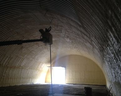 фото Утепление ангаров складов напылением пенополиуретана Экотермикс 300