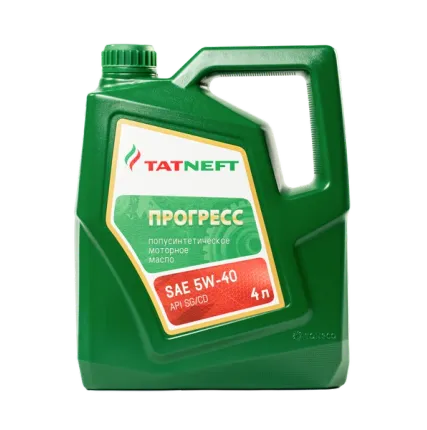Фото №0 Масло моторное полусинтетическое Татнефть Прогресс 5W-40 4 л 5W-40