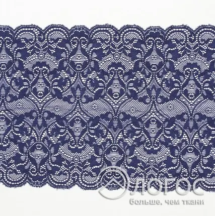 Фото №0 Кружево стрейч гипюр арт. 18108 170 мм, т.синий