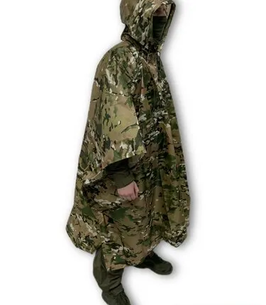 Фото №0 Пончо влагозащитное укороченное мультикам