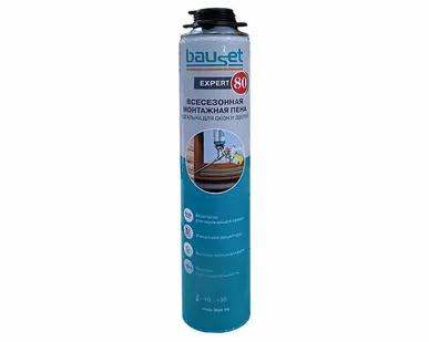 фото Пена монтажная профессиональная Bauset EXPERT 80 всесезонная (-10C)
