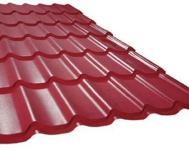 фото Металлочерепица Fintile (Финляндия) 0,4мм РЕ 25мкм (RR28) красный