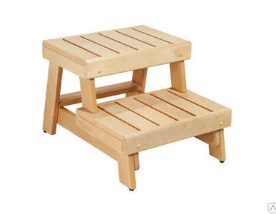 фото Ступенька приставная для бани, сауны.-2ст. осина, шт