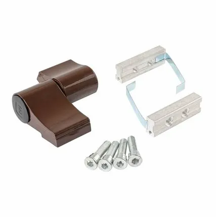 Фото №0 Петля двер. подшип. ELEMENTIS new, 2-х секционная, м/о 67, креп. на хол. профиль, корич. RAL8017