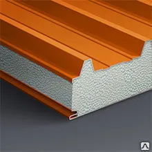 фото Сэндвич-панель кровельная с утеплителем пенополистирол 120 мм