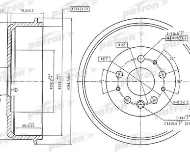 фото PDR1210 Барабан тормозной