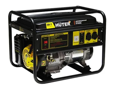 фото Бензиновый генератор 64/1/5 Huter DY5000L, 220 В, 4/4.5 кВт, ручной стартер