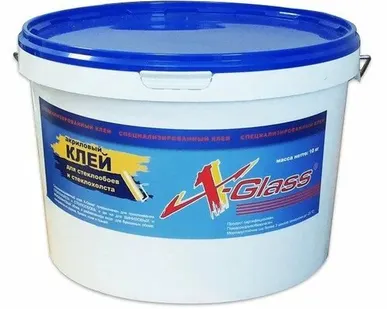 фото Клей акриловый для стеклообоев и стеклохолста X-Glass 10кг