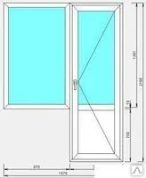 фото Балконный блок ПВХ VEKA Euroline PRO двухстворчатые окно и дверь