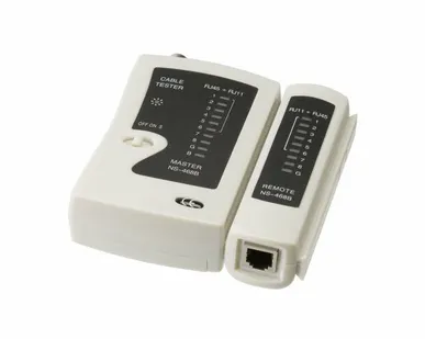 фото Тестер для витой пары, коаксиального кабеля, телефона (кож.зам.чехол) RI-BNC-RJ45 RIPO NS-468B