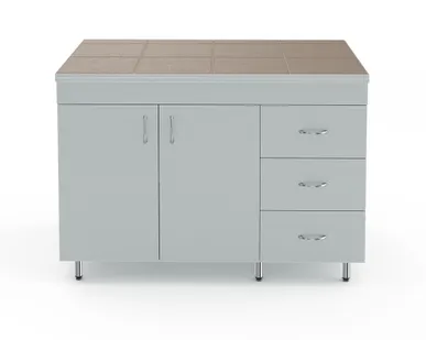 фото Лабораторный стол-тумба со столешницей из керамогранитной плитки Теолаб НВ-1200 СТК