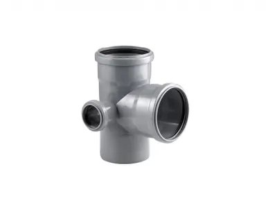 фото Крестовина двухплоскостная 110/110 (87.5°) левая 50 (87.5°) для внутренней канализации РосТурПласт