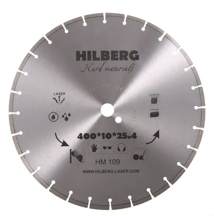 Фото №0 Диск алмазный Трио Диамант Сегмент Hilberg Hard Materials Лазер 400мм