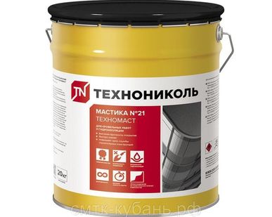 фото Мастика кровельная ТЕХНОНИКОЛЬ №21 (Техномаст, вед.20кг), кг Технониколь