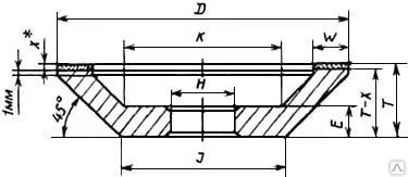 фото 12А2-45 Круги алмазные шлифовальные чашечные ГОСТ 16172-90
