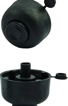 Фото №0 Опора меб. пласт. WPJA-22 h27 регул. черный AKS