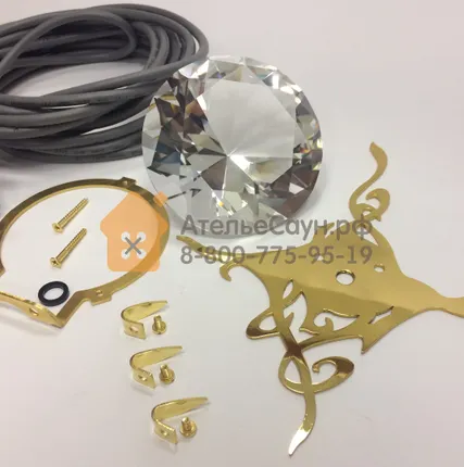 Фото №1 Светильник для турецкой парной Cariitti Kihla (1545185, IP67, хрусталь, золото, светодиод)