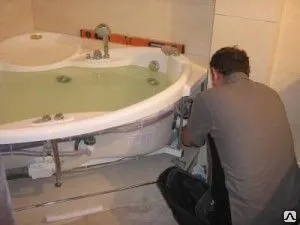 фото Монтаж и подключение ванны без гидромассажа