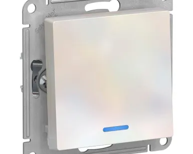 фото Механизм выключателя 1-кл. СП AtlasDesign 10А IP20 (сх. 1а) 10AX с подсветкой жемчуж. SchE ATN000413