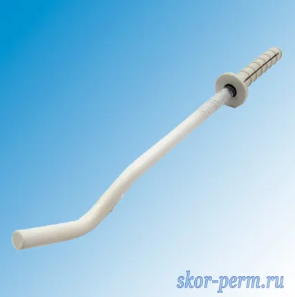 Фото №0 Кронштейн с дюбелем белый