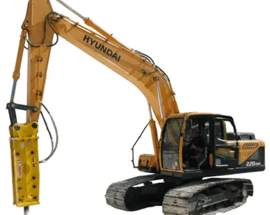 фото Гидромолот на базе полноповоротного гусеничного экскаватора