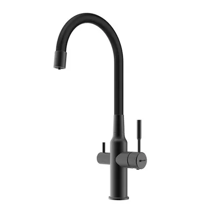 Фото №0 Смеситель Lemark Expert LM5083BL-Black для кухни c гибким изливом, с подключением к фильтру с питьевой водой