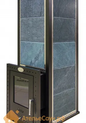 Фото №1 Печь KLOVER RT-20 RV для русской бани, печь с облицовкой из ТАЛЬКОМАГНЕЗИТА 30 мм