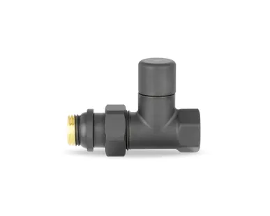 фото Клапан ручной радиаторный прямой 1/2" Varmega ЧЕРНЫЙ