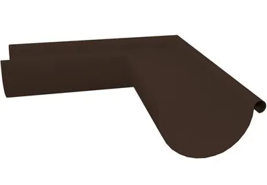 фото Угол желоба наружный металлический коричневый d=125