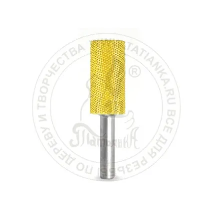 Фото №0 6C58SE-40 - Цилиндр(плоский верх), Ø хвостовика 6мм, Ø фрезы X 15,87мм, L фрезы 31,75мм (fine/желт)