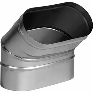 фото Отвод 45° 100х200 по широкой стороне, AISI 321 0,5мм (Вулкан)