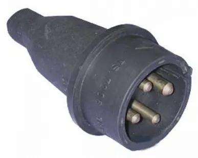 фото Вилка прямая каучук 3Р+Е 3х25 380-415V 3104-301-0300 TPlast