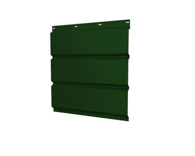 фото Софит металлический центральная перфорация 0,45 Drap с пленкой RAL 6005 зеленый мох
